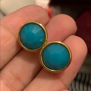 KS Forever Gems Circle Stone Stud Earrings